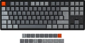 Keychron K8, 80% TKL, LEDs weiß, hot-swap, schwarz, Gateron BROWN, USB/Bluetooth, DE