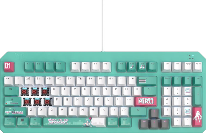 ASUS TUF Gaming K3 Gen II, Hatsune Miku Edition, LEDs RGB, TUF Optical-Mech RED Linear, USB, US