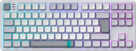 Dark Project ALU87A Daylight Gaming Keyboard, weiß/grau, LEDs RGB, g3ms Zircon Speed, USB, DE