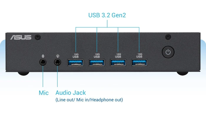 ASUS ExpertCenter PN43-SN100AD, N100, 4GB RAM, 128GB SSD, passive Kühlung