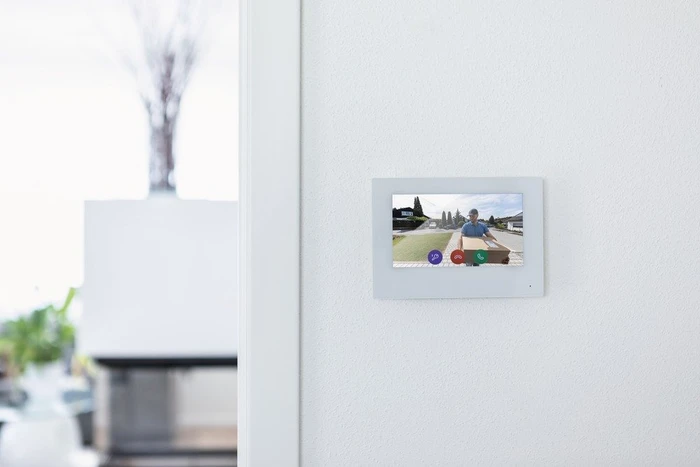 ABUS 7" PoE Touch Monitor für Türsprechanlage weiß, Display