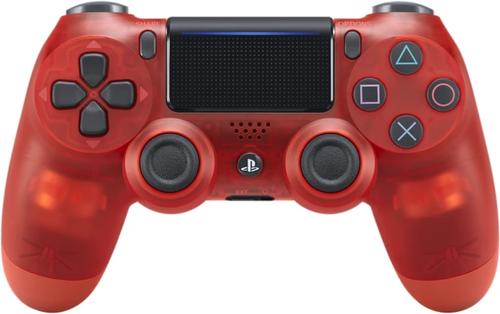 Sony DualShock 4 2.0 Controller wireless Crystal Edition transparent rot (PS4)