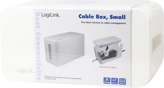LogiLink Kabelbox klein, 235x115x120mm, weiß