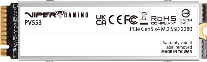 Patriot Viper PV553 2TB, M.2 2280 / M-Key / PCIe 5.0 x4, Kühlkörper