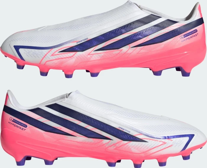 adidas F50 Hyperfast League Laceless AG cloud white/solar purple/solar turbo