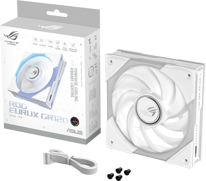 ASUS ROG Eurux GR120 ARGB, weiß, Single Pack, 120mm