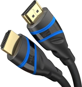 Kabeldirekt 8K Ultra High Speed HDMI 2.1 Kabel 48Gbps schwarz/blau, 1m
