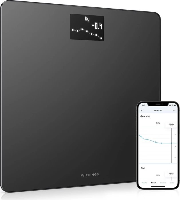 Withings Nokia Body digitale Körperanalysewaage schwarz