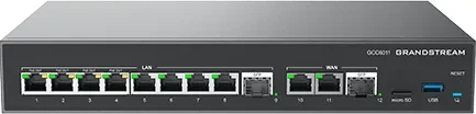 Grandstream GCC6000 Series Convergence Solutions GCC6011 Rackmount Gigabit Managed Router, 10x RJ-45, 2x SFP, 36W PoE+