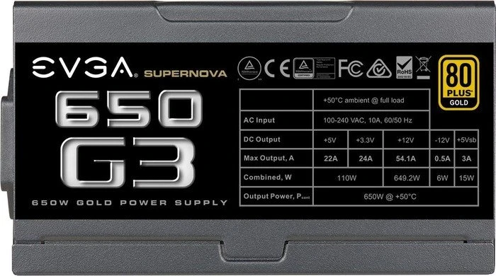 EVGA SuperNOVA G3 650 650W, ATX