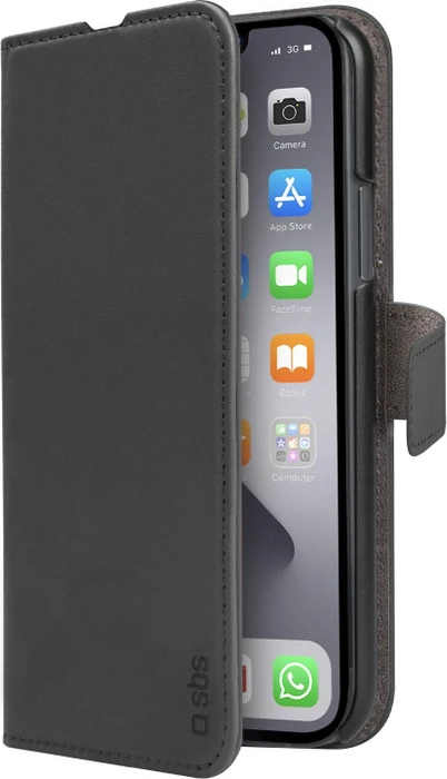 SBS Mobile Book Case Wallet für Apple iPhone 13 schwarz