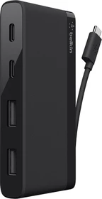 Belkin Mini USB-Hub, 2x USB-A 3.0, 2x USB-C 3.0, USB-C 3.0 [Stecker] (F4U090btBLK)