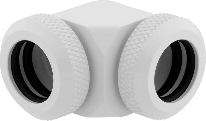 Corsair Hydro X Series XF Hardline, OD Fitting 90° 12mm, weiß, 2er-Pack