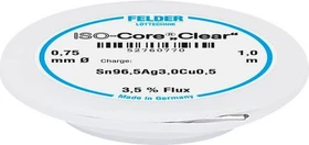 Felder ISO-Core Clear SAC305 Sn96,5Ag3Cu Lötzinn 0.75mm