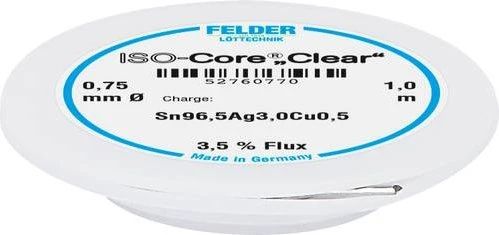 Felder ISO-Core Clear SAC305 Sn96,5Ag3Cu Lötzinn 0.75mm