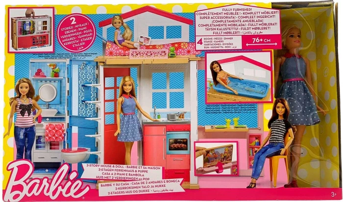 Mattel Barbie - 2-Etagen Ferienhaus & Puppe
