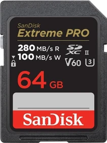 SanDisk Extreme PRO R280/W100 64GB, UHS-II U3, Class 10