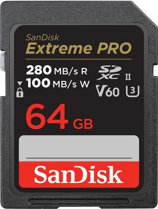 SanDisk 64GB SDXC Extreme PRO 280MB/s V60 UHS-II Image