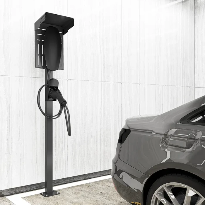 LogiLink Wandhalterung mit Kabelablage für Auto-Ladekabel