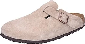 Birkenstock Boston Veloursleder Weichbettung taupe