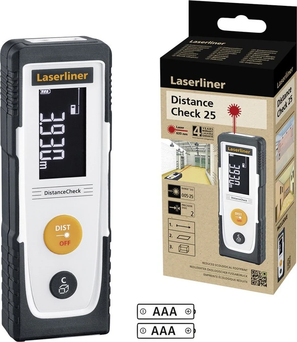 Laserliner DistanceCheck 25 Batterie-Laser-Entfernungsmesser