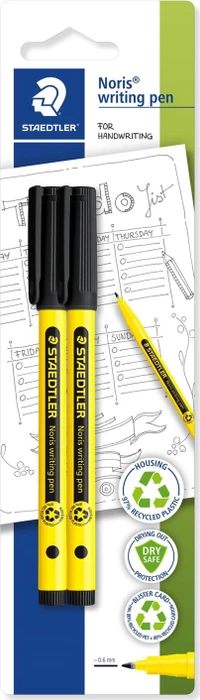 Staedtler Noris writing pen 307 0.3mm schwarz, 2er-Pack