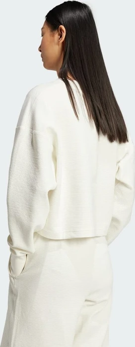 adidas ALL SZN Ribbed V-Neck Sweatshirt off white (Damen)