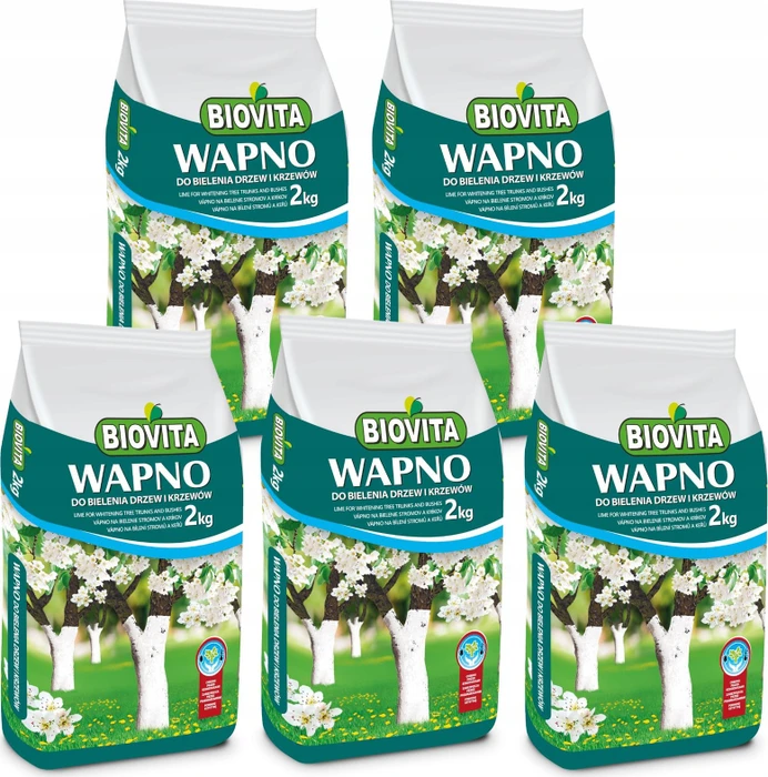 Biovita Weißanstrich für Obstbäume Baumanstrich, 10kg (5x 2kg)