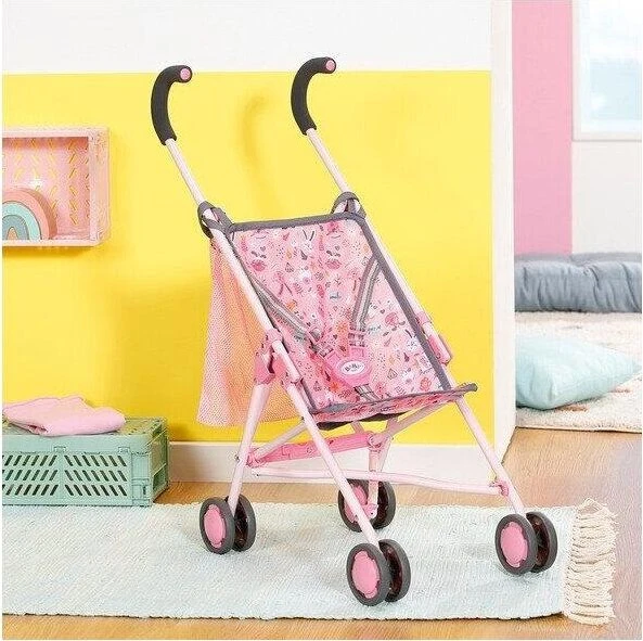 BABY born Buggy Faltbarer Puppenwagen mit Gurt zum Anschnallen, apricotfarben mit Doppelrädern für 36cm und 43cm Puppen, 838327 Zapf Creation BABY born Buggy Faltbarer Puppenwagen mit Gurt zum Anschnallen, apricotfarben mit Doppelrädern für 36cm und 43cm Puppen, 838327 Zapf Creation