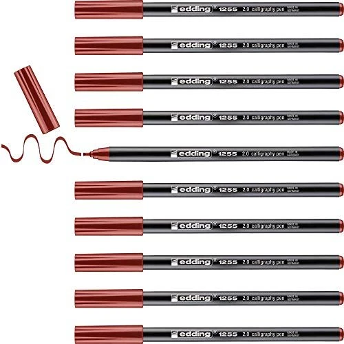 edding 1255 Kalligrafiestift 2.0mm karmesinrot, 10er-Pack