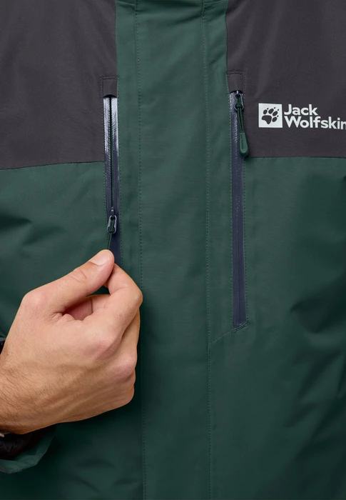 Jack Wolfskin Jasper 3in1 Funktionsjacke black olive (Herren)