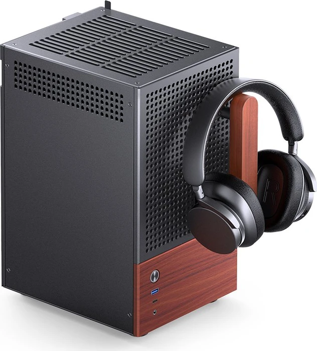 Jonsbo T6 Black, schwarz/braun, Glasfenster, Mini-ITX