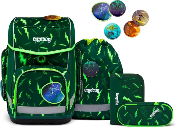 Ergobag Cubo Bärtastisch 2023 Schulrucksack-Set, 5-tlg.