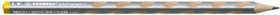 STABILO EASYgraph S Bleistift HB graphit, metallic silber, Linkshänder, 6er-Pack