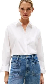 Tommy Hilfiger Oversized Fit Popeline Hemd langarm optic white (Damen)