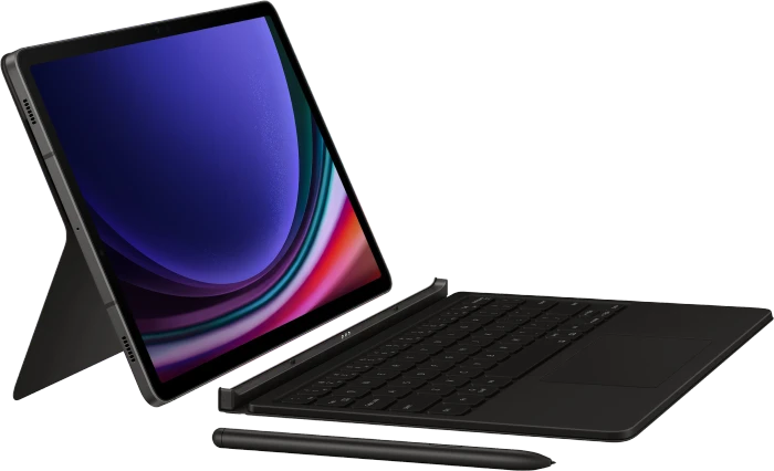 Samsung EF-DX715 Book Cover Keyboard für Galaxy Tab S9 / S9 FE, schwarz, DE