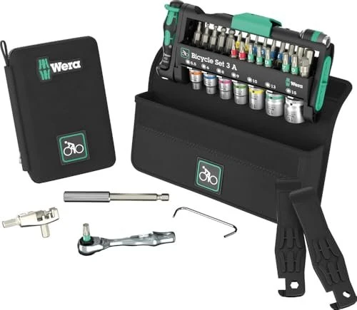 Wera Bicycle Set 3 A Bitset/Steckschlüsselsatz inkl. Tasche, 40-tlg.