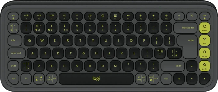 Logitech POP Icon Keys, Graphite & Green, Logi Bolt, USB/Bluetooth, UK