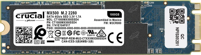 Crucial MX500 1TB, M.2 2280 / B-M-Key / SATA