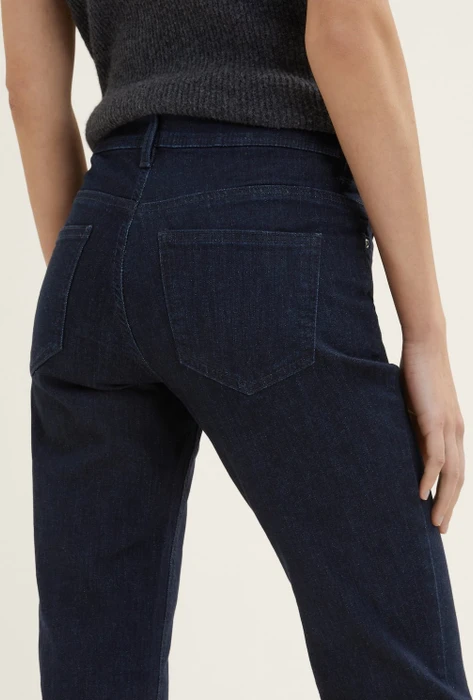 Tom Tailor Alexa Straight Jeans mit Bio-Baumwolle Jeans clean rinsed blue denim (Damen)