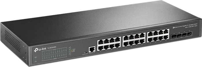 TP-Link SG3400 JetStream Rackmount Gigabit Managed Switch, 24x RJ-45, 4x SFP+