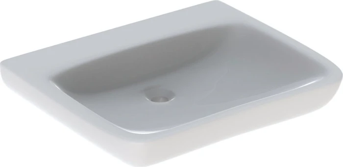 Geberit Renova Comfort Waschtisch barrierefrei 65cm, ohne Hahnloch, ohne Überlauf, weiß