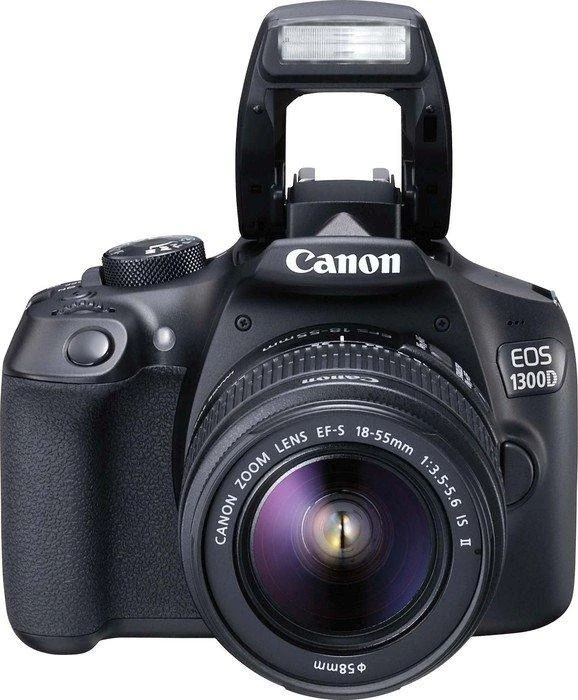 Canon EOS 1300D schwarz mit Objektiv EF-S 18-55mm 3.5-5.6 IS II