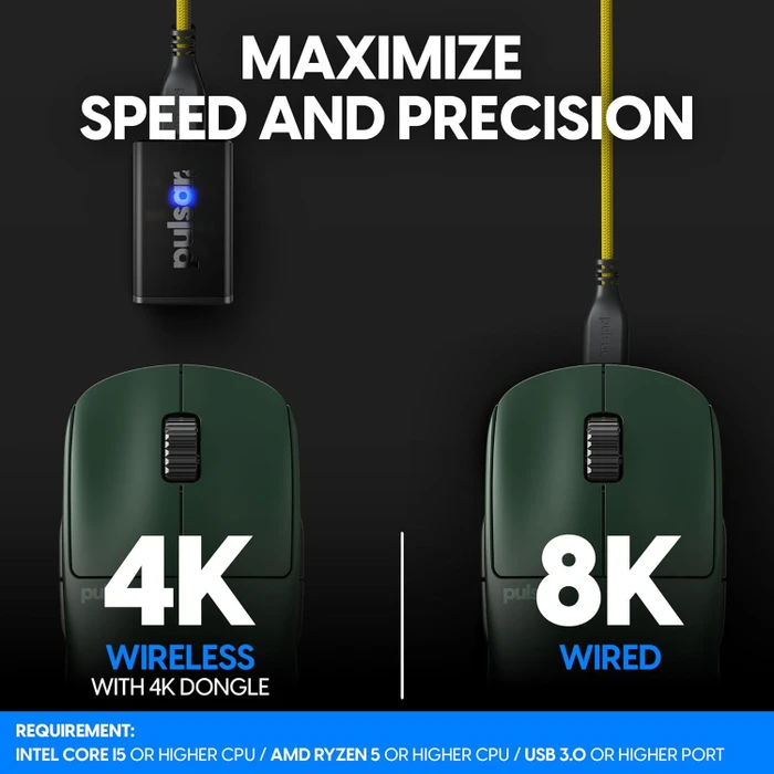 Pulsar Gaming Gears X2A eS Wireless Founder's Edition grün/schwarz, USB