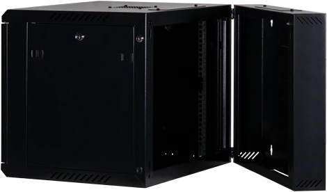 Rockstable 19" Wandschrank 9HE, Sicherheitsglastür, IP2X, schwarz, 600mm tief