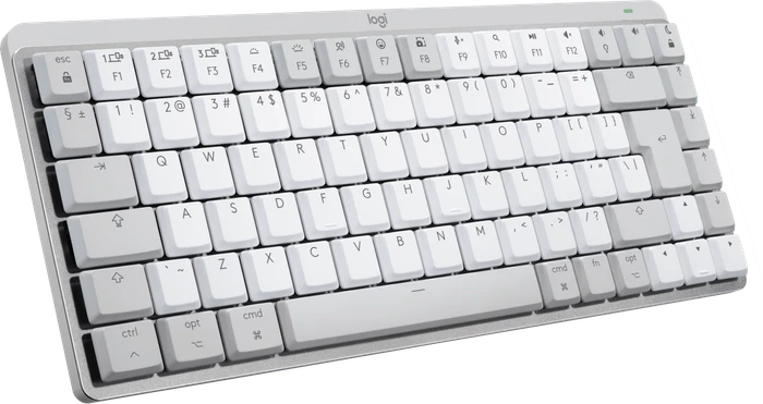 Logitech MX Mechanical Mini for Mac, Pale Grey, Logi Bolt, Kailh Choc V2 LOW PROFILE BROWN, USB/Bluetooth, US