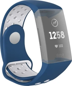 Hama Ersatzarmband Sport für Fitbit Charge 3/4 blau/grau