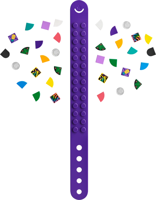 LEGO Dots - Neon-Tiger Armband & Taschenanhänger