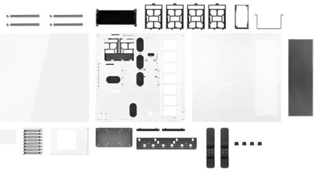Thermaltake Core P5 Tempered Glass Snow Edition weiß, Glasfenster
