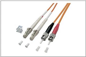 Good Connections LWL Duplex Kabel, OM1, 2x LC Stecker/2x ST Stecker, 10m, orange